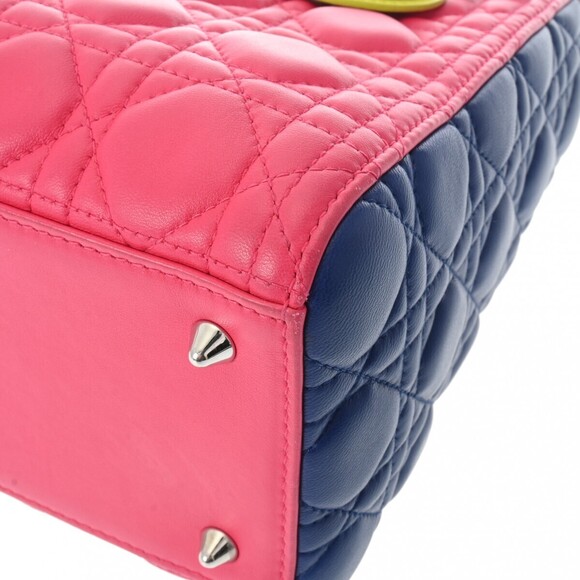CHRISTIAN DIOR Lady Tricolor Pink Leather Handbag - Picture 7 of 9